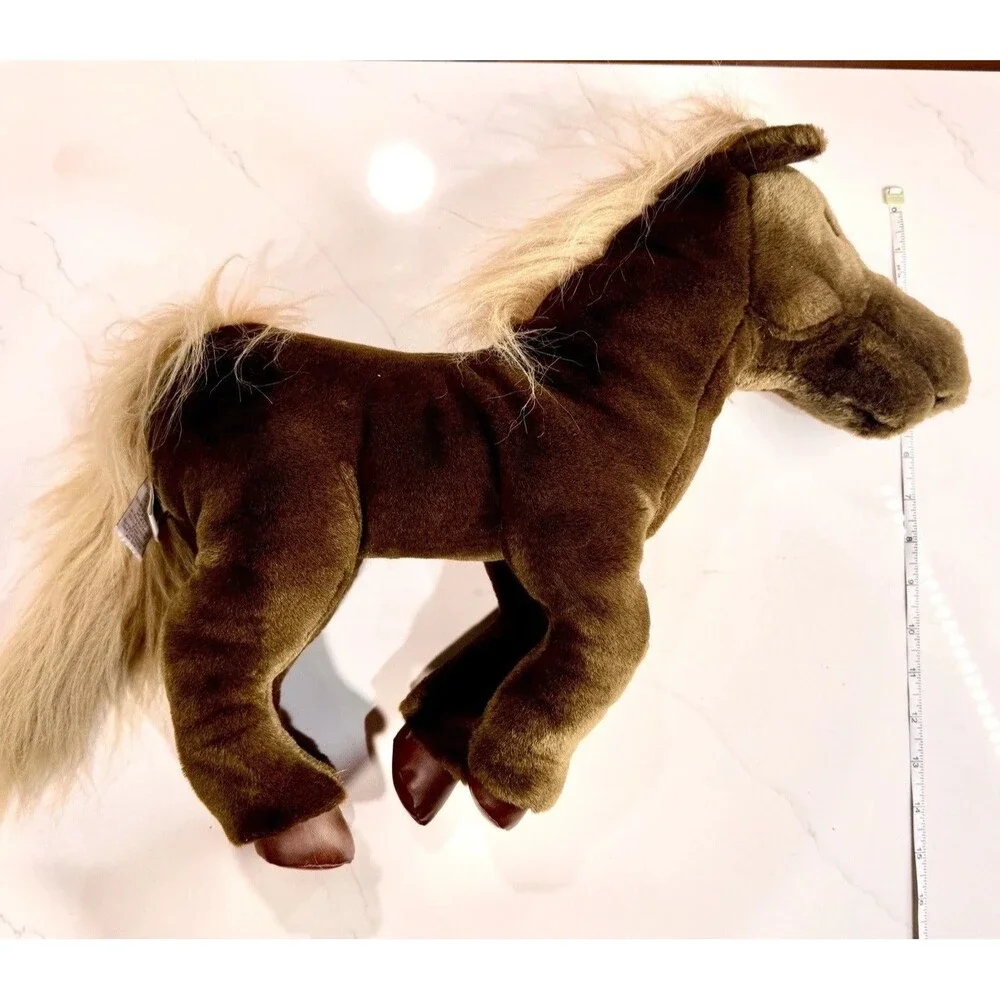 Folkmanis Horse Hand Puppet Plush 18” Brown Cream Mane‎ Retired